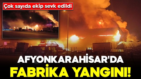 Afyonkarahisar'da korkutan fabrika yangını! Çok sayıda ekip sevk edildi: Alevlere müdahale ediliyor