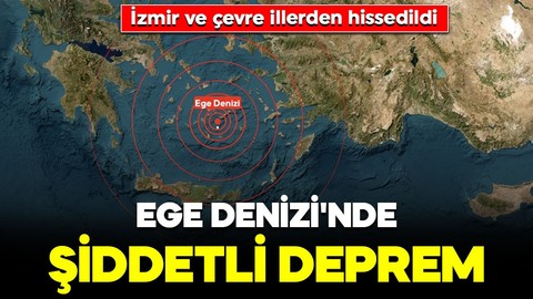 AFAD duyurdu: Ege Denizi'nde 5.2 büyüklüğünde deprem