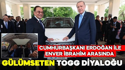 Cumhurbaşkanı Erdoğan Malezya Başbakanı'na TOGG hediye etti! Sürücü koltuğuna geçen Başbakan ile gülümseten diyalog!