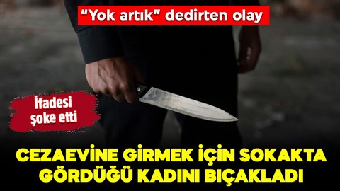 "Yok artık" dedirten olay: Cezaevine girmek için sokakta gördüğü kadını bıçakladı