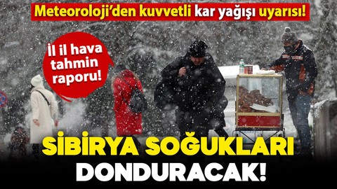 Sibirya soğukları donduracak! Kar yağışı bir süre daha etkili.. İşte il il hava durumu tahminleri