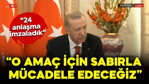 Cumhurbaşkanı Erdoğan: "O amaç için sabırla mücadele edeceğiz"