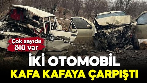 Kahramanmaraş'ta feci kaza! İki otomobil kafa kafaya çarpıştı: Çok sayıda ölü