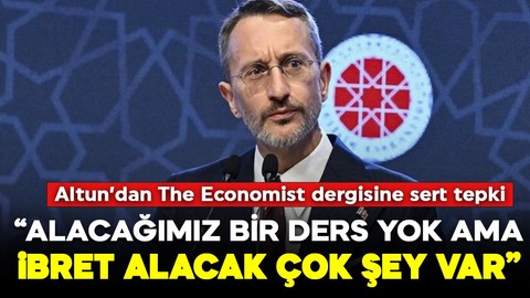 The Economist Cumhurbaşkanı Erdoğan'ı hedef göstermişti! Fahrettin Altun tepki gösterdi