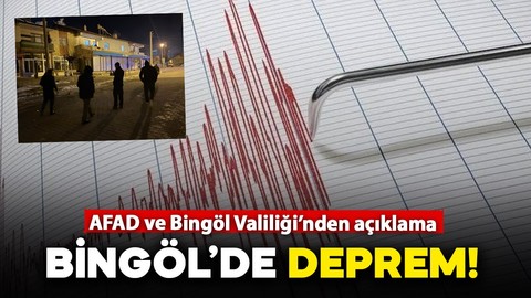 AFAD duyurdu: Bingöl'de deprem meydana geldi!