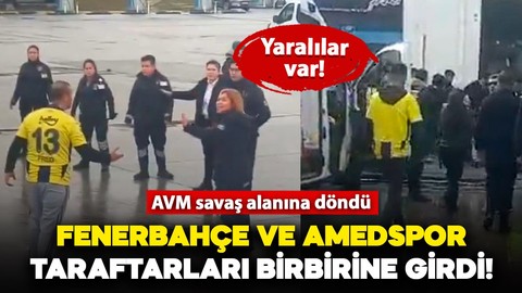 Fenerbahçeli ve Amedsporlu taraftarlar birbirine girdi: AVM savaş alanına döndü!