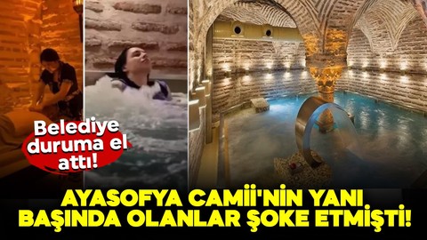 Ayasofya Camii'nin yanı başında olanlar şoke etti! 1500 yıllık tarihi sarnıcın son hali şaşırttı