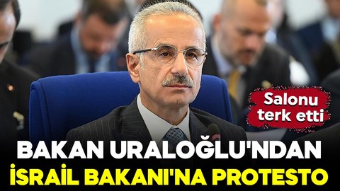 Ulaştırma ve Altyapı Bakanı Abdulkadir Uraloğlu'ndan İsrail Bakanı'na Protesto: Salonu terk etti