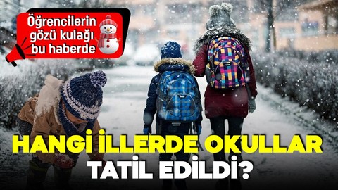 Kar yağdı, okullar tatil edildi! İşte okulların tatil edildiği iller