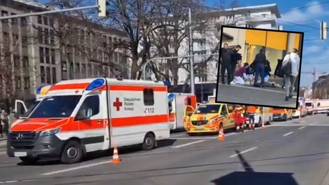 Almanya'da dehşet! Araç kalabalığın arasına daldı