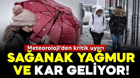 Meteoroloji'den kritik uyarı: Sıcaklıklar düşüyor! Sağanak yağmur ve kar geliyor!
