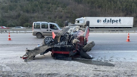 Samsun'da feci kaza! Otomobil takla attı: Yaralı var