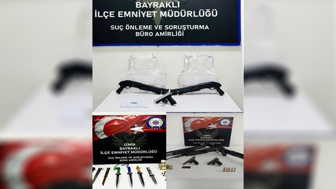 İzmir'de çok sayıda silah ve uyuşturucu madde ele geçirildi: 5 gözaltı