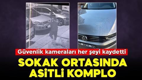 Alanya'da sokak ortasında asitli komplo! Güvenlik kameraları her şeyi kaydetti