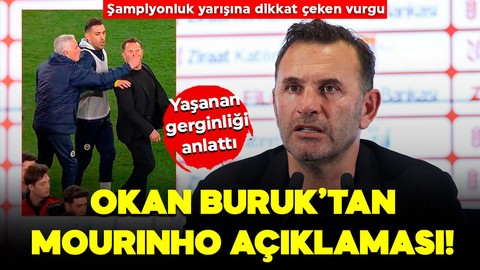Maç sonunda yaşananlar olay olmuştu! Okan Buruk'tan Mourinho'nun müdahalesi sonrası ilk açıklama!