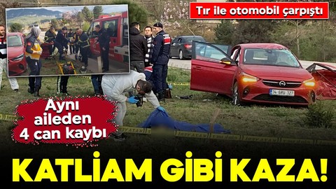 Karabük'te facia! Tır ile otomobil çarpıştı: Aynı aileden 4 kişi öldü