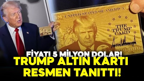 Trump altın kartı resmen tanıttı: Fiyatı ise 5 milyon dolar!