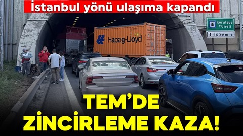 TEM'de zincirleme kaza! İstanbul yönü trafiğe kapandı