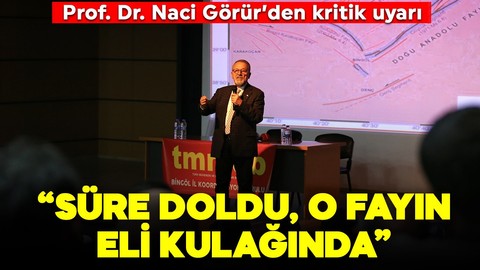 Prof. Dr. Naci Görür o bölgeyi işaret ederek uyardı: "Süre doldu, fayın eli kulağında"