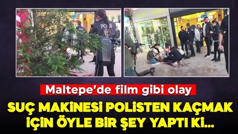 Maltepe'de film gibi anlar! Suç makinesi polisten kaçmak için öyle bir şey yaptı ki!