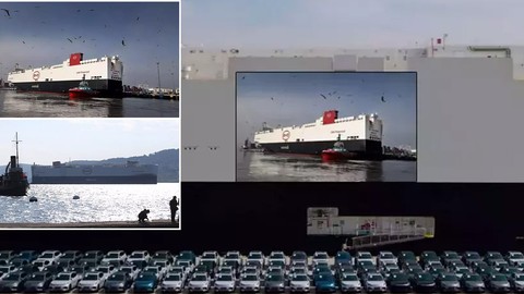 39 günlük yolculuk sona erdi! Dev gemi 7 bin otomobille Türkiye'ye geldi