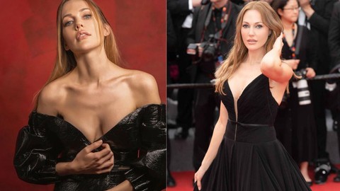 Meryem Uzerli'nin Çırağan Sarayı pozları mest etti! Yırtmaçlı tarzı ortalığı kasıp kavurdu