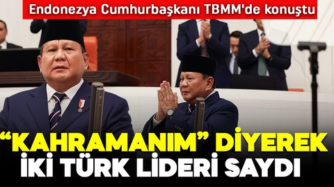 Endonezya Cumhurbaşkanı TBMM'de konuştu! Kahramanım diyerek iki Türk lideri saydı