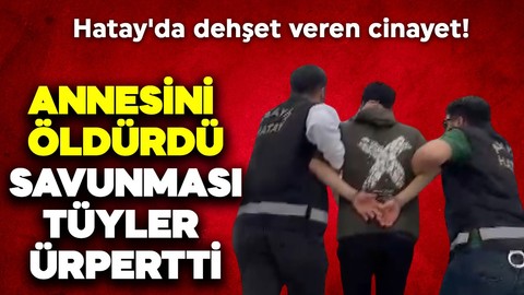 Hatay'da dehşet veren cinayet! Annesini öldürdü savunması tüyler ürpertti