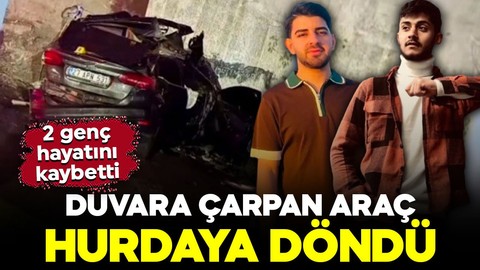 Şırnak'ta feci kaza! Duvara çarpan araç hurdaya döndü: 2 ölü