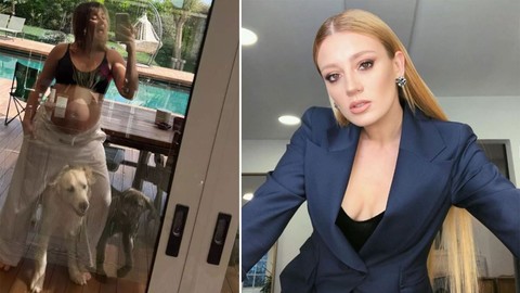 Anne olmak için gün sayan Gizem Karaca'dan karnı burnunda yeni paylaşım! "Yazarken alttan tekmelerle telefonumu oynatıyor"
