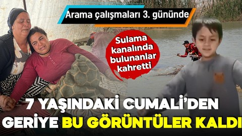 7 yaşındaki Cumali'den 3 gündür haber yok! Terliğinin teki bulundu!