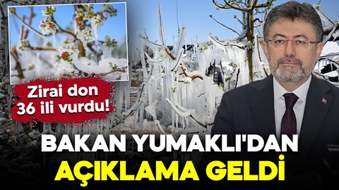 Zirai don 36 ili vurdu! Bakan Yumaklı'dan açıklama geldi