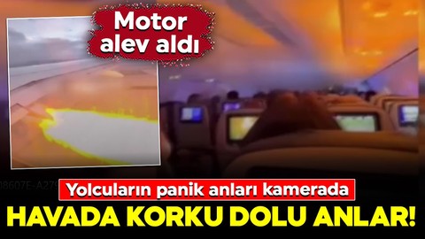Havada korku dolu anlar! Uçağın motoruna tavşan girdi: Alevleri gören yolcular dehşeti yaşadı