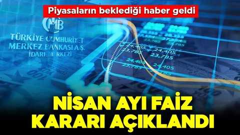 Merkez Bankası Nisan ayı faiz kararını açıkladı