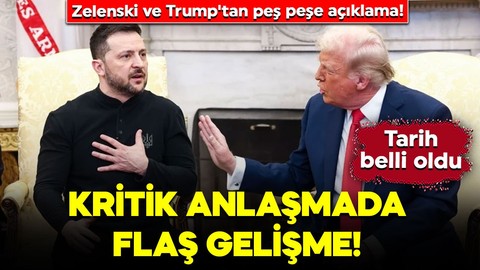 Zelenski ve Trump'tan peş peşe açıklama! Kritik anlaşmada flaş gelişme: Tarih belli oldu