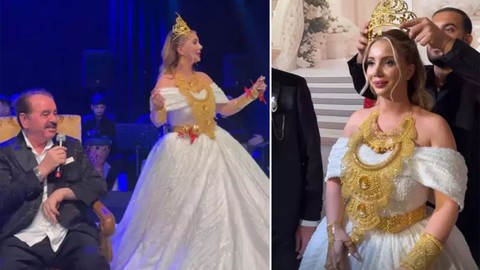 İbrahim Tatlıses, fenomen Aleyna Dalveren'in düğününde sahne aldı! Milyonluk takılar havada uçuştu, o görüntüler sosyal medyayı salladı