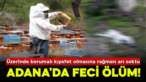 Adana'da feci ölüm! Üzerinde korumalı kıyafet olmasına rağmen arı soktu