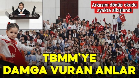 TBMM'de renkli anlar! TBMM Çocuk özel oturumu gerçekleşti! Küçük kızın sözleri oturuma damga vurdu!