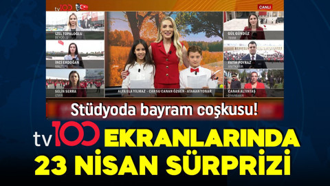 tv100 stüdyolarına bayram coşkusu geldi! Alya ve Atakan Cansu Canan Özgen'e programda eşlik ettiler!