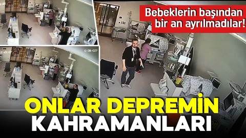 Bakanlık paylaştı! Onlar depremin kahramanları! Bebeklerin başından bir an ayrılmadılar!