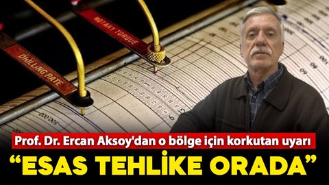 Jeoloji Uzmanı Prof. Dr. Ercan Aksoy'dan o bölge için korkutan uyarı: "Esas tehlike orada"
