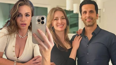 Yasemin Kay Allen ile Erdal Kaya'dan aşk pozu! Sevgilisini öpmelere doyamadı