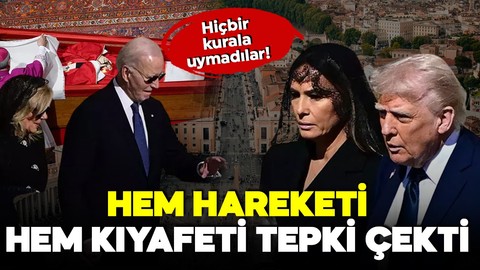 Papa'nın cenazesine Trump damga vurdu! Hareketleri ve kıyafeti ile herkes onu konuştu!