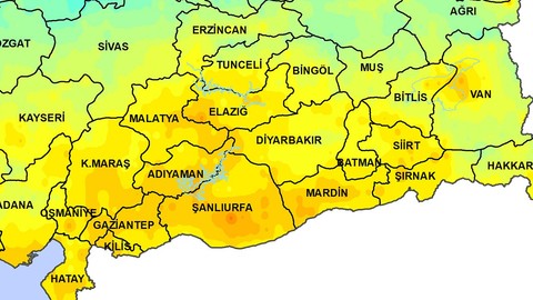 Diyarbakır, Şanlıurfa, Mardin, Batman, Siirt, Şırnak'a 80 uyarısı verildi. Perşembe günü dikkat