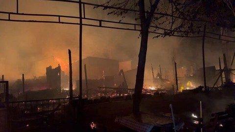 Şile'de 6 restoranda yangın!