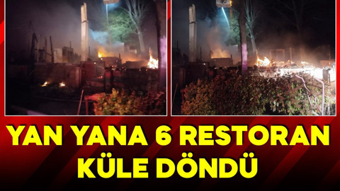İstanbul'da korkutan yangın! Yan yana bulunan 6 restoran küle döndü!