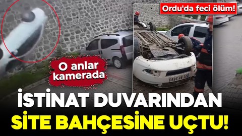 Ordu'da feci ölüm! İstinat duvarından site bahçesine uçtu: O anlar kamerada