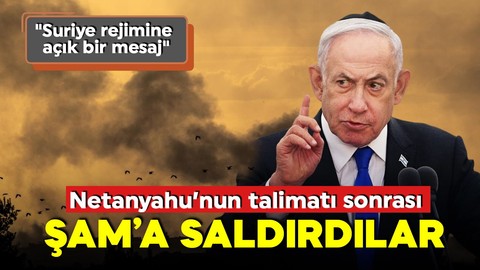 İsrail'den Şam'a saldırı! Tehdit gibi bir açıklama geldi!