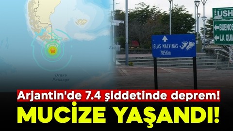 Arjantin'de 7.4 şiddetinde deprem! Yer yerinden oynadı! Resmen mucize yaşandı