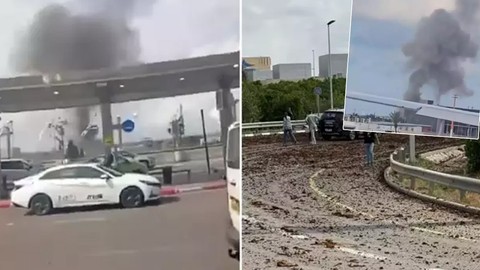 Husiler İsrail'in kalbini vurdu! Füze Ben Gurion Havalimanına isabet etti!